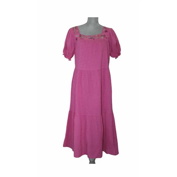 NEW JOHNNY WAS viviana square neck dress in pink - Picture 1 of 1